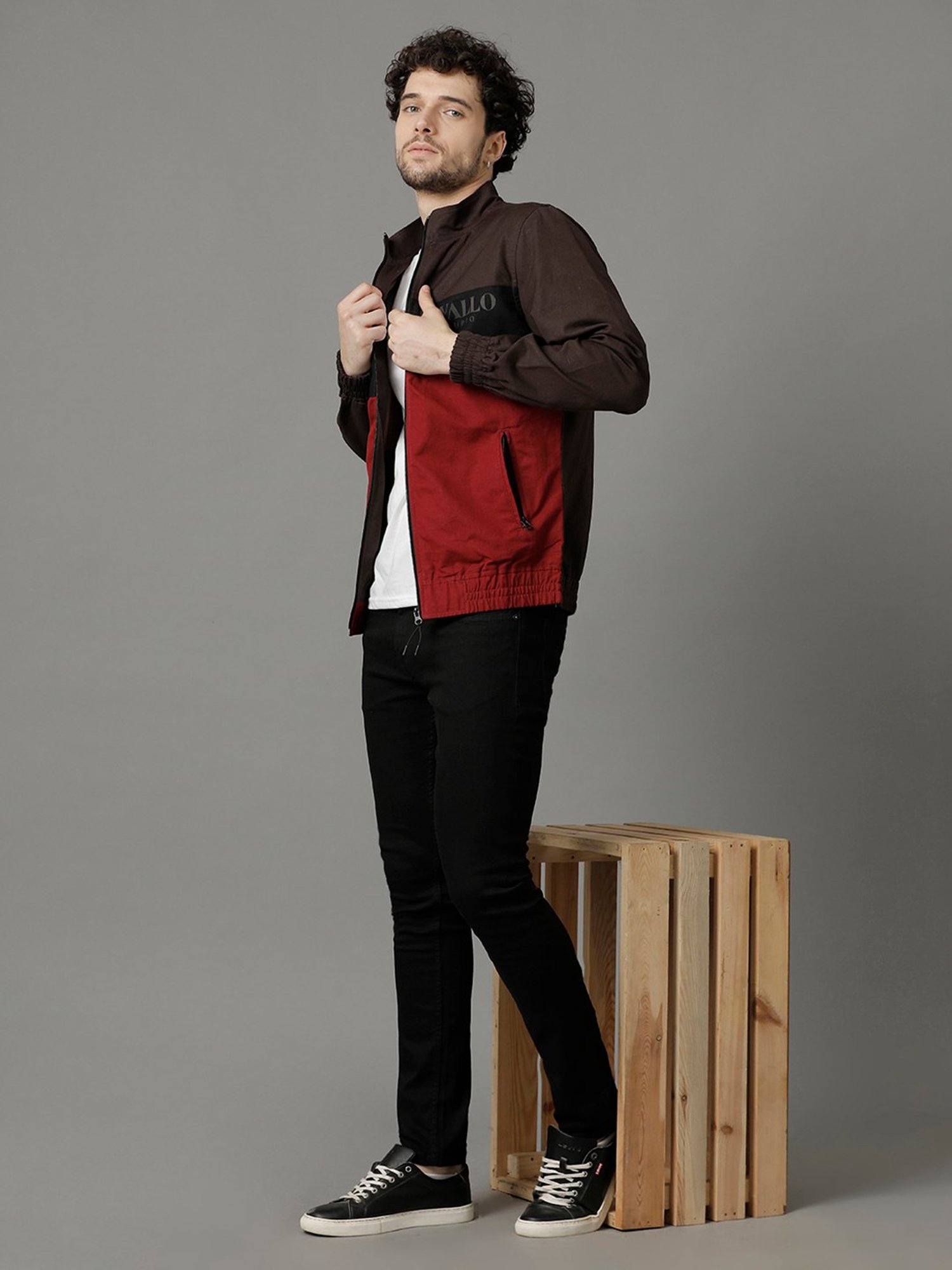 CAVALLO by Linen Club Brown Regular Fit Cotton Linen Jacket