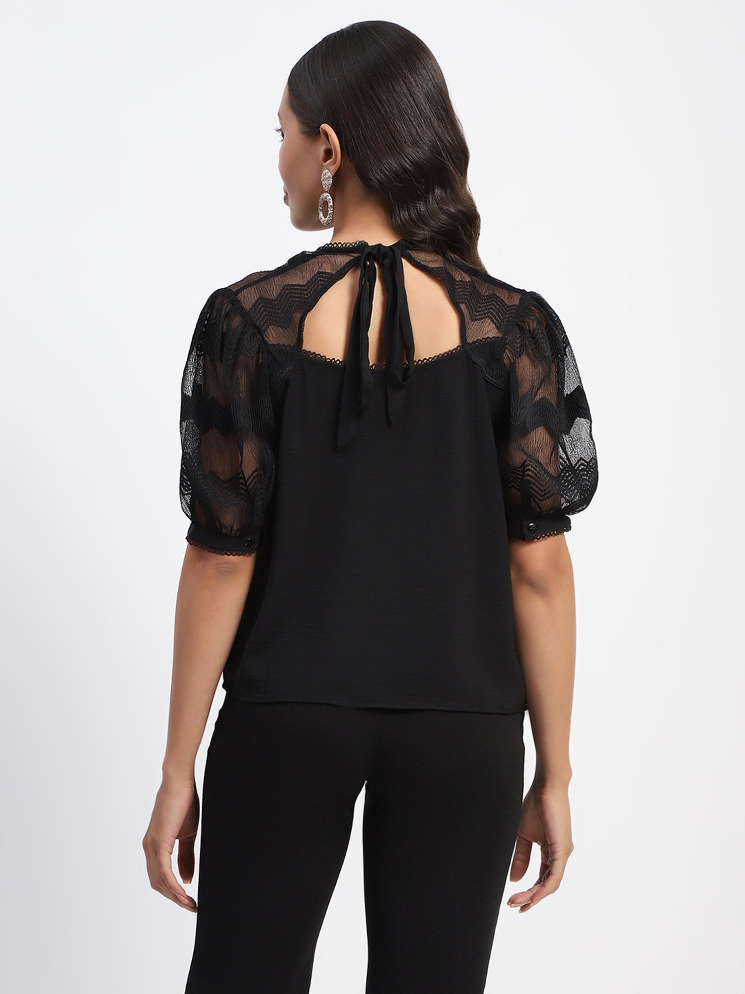 MADAME Black Relaxed Fit Top
