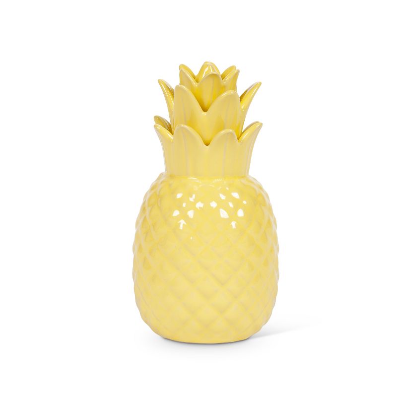 Lone Elm Studios Set of 3 7.5-inch Tall Ceramic Pineapple D'ecor