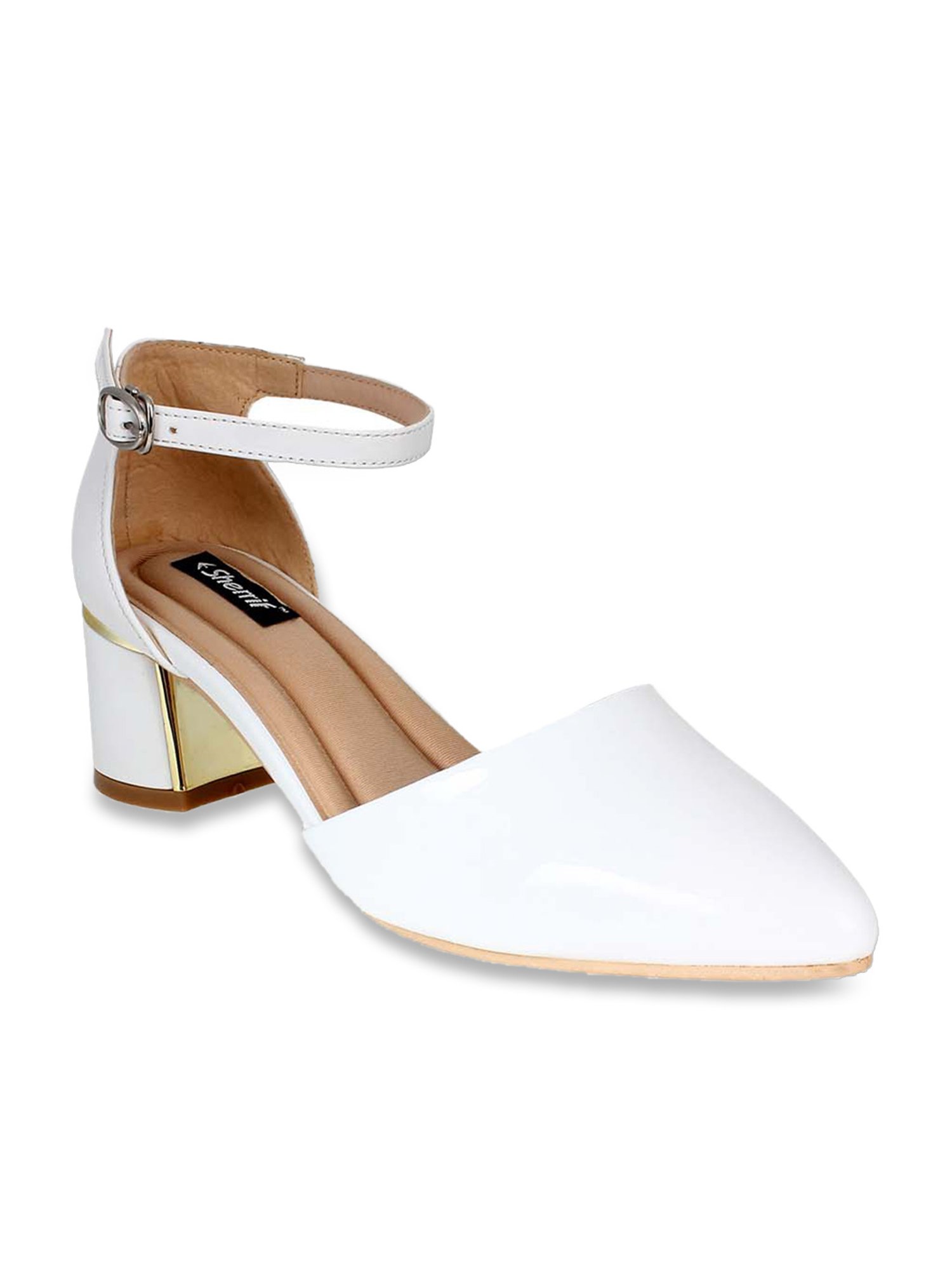 Sherrif Women's White Ankle Strap Sandals