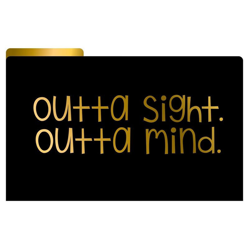 Barker Creek Legal File Folder Set 9ct - Pink, Turquoise, & Black with Gold Foil