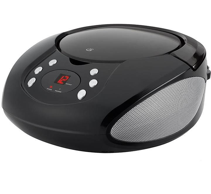 GPX BC112B Radio/CD Player BoomBox - 1 x Disc Integrated - Black LED - CD-DA - 8 Hour Run Time BLACK