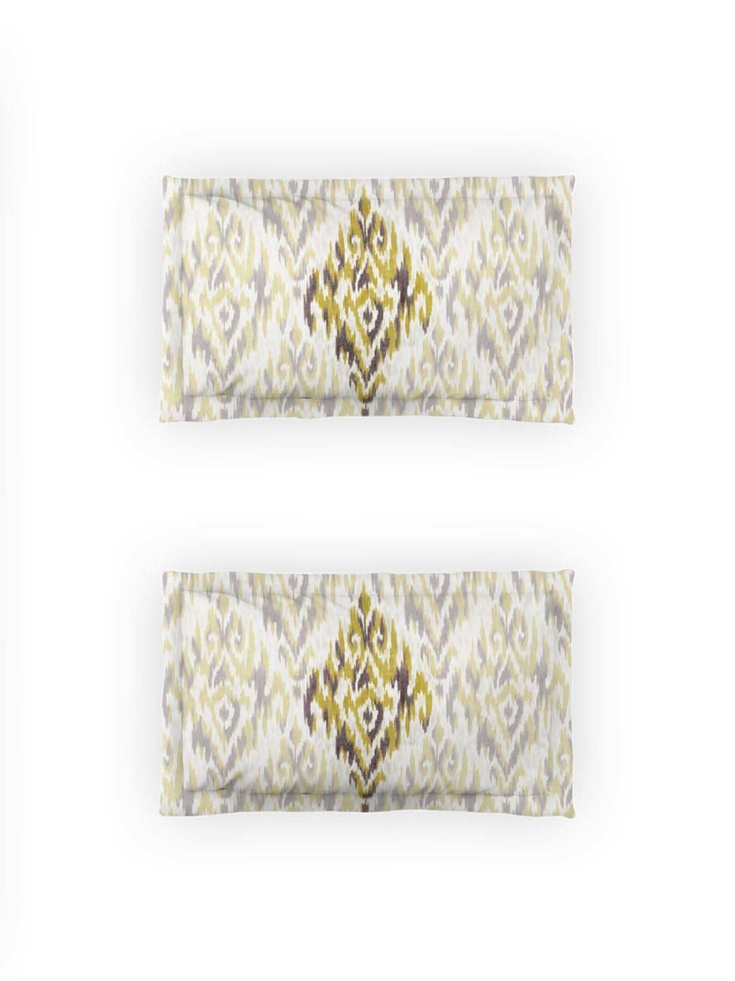 DDecor Yellow Cotton 136 TC Queen Size Bedsheet With Pillow Covers