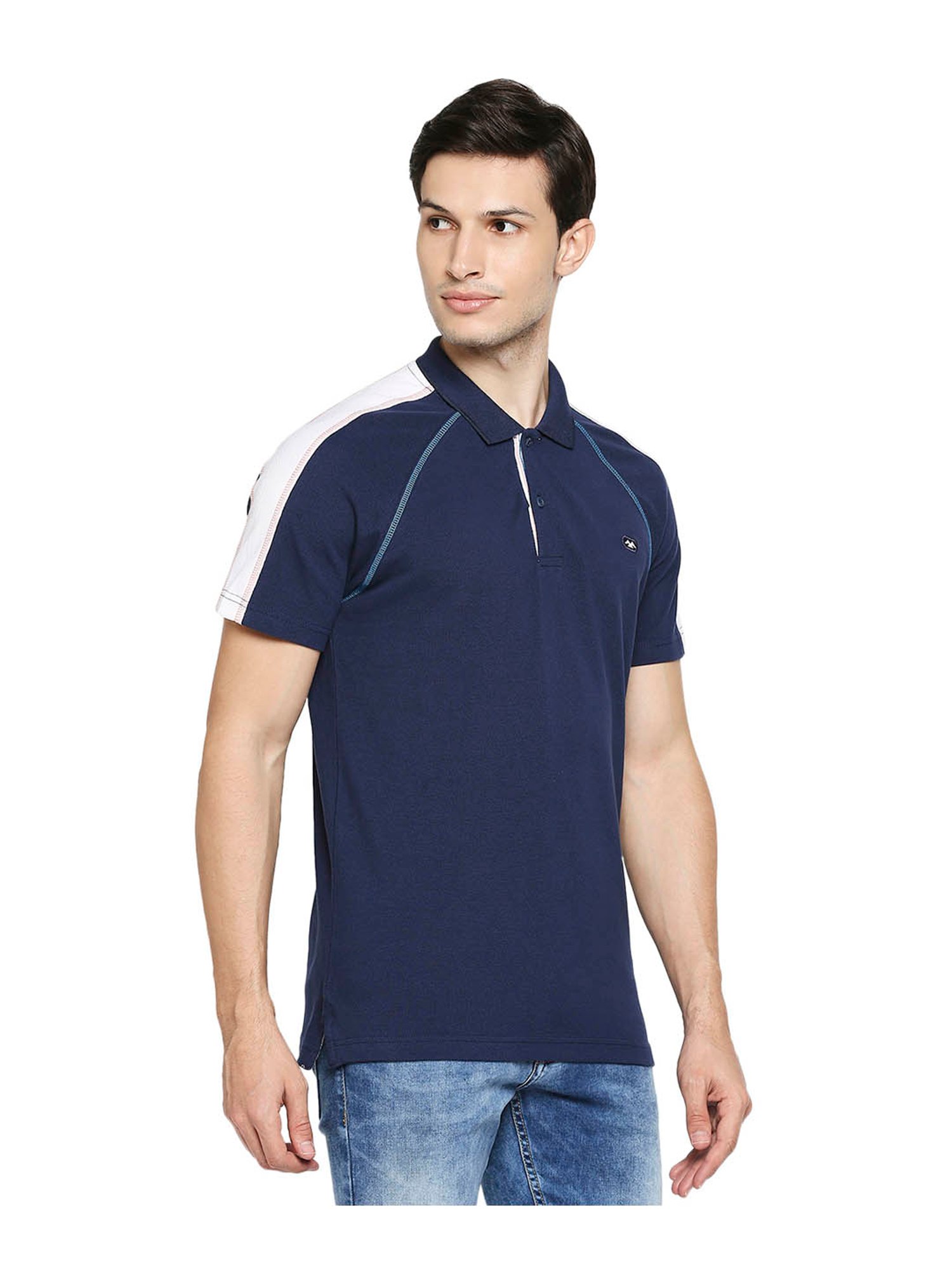 Mufti Navy Slim Fit Polo T-Shirt