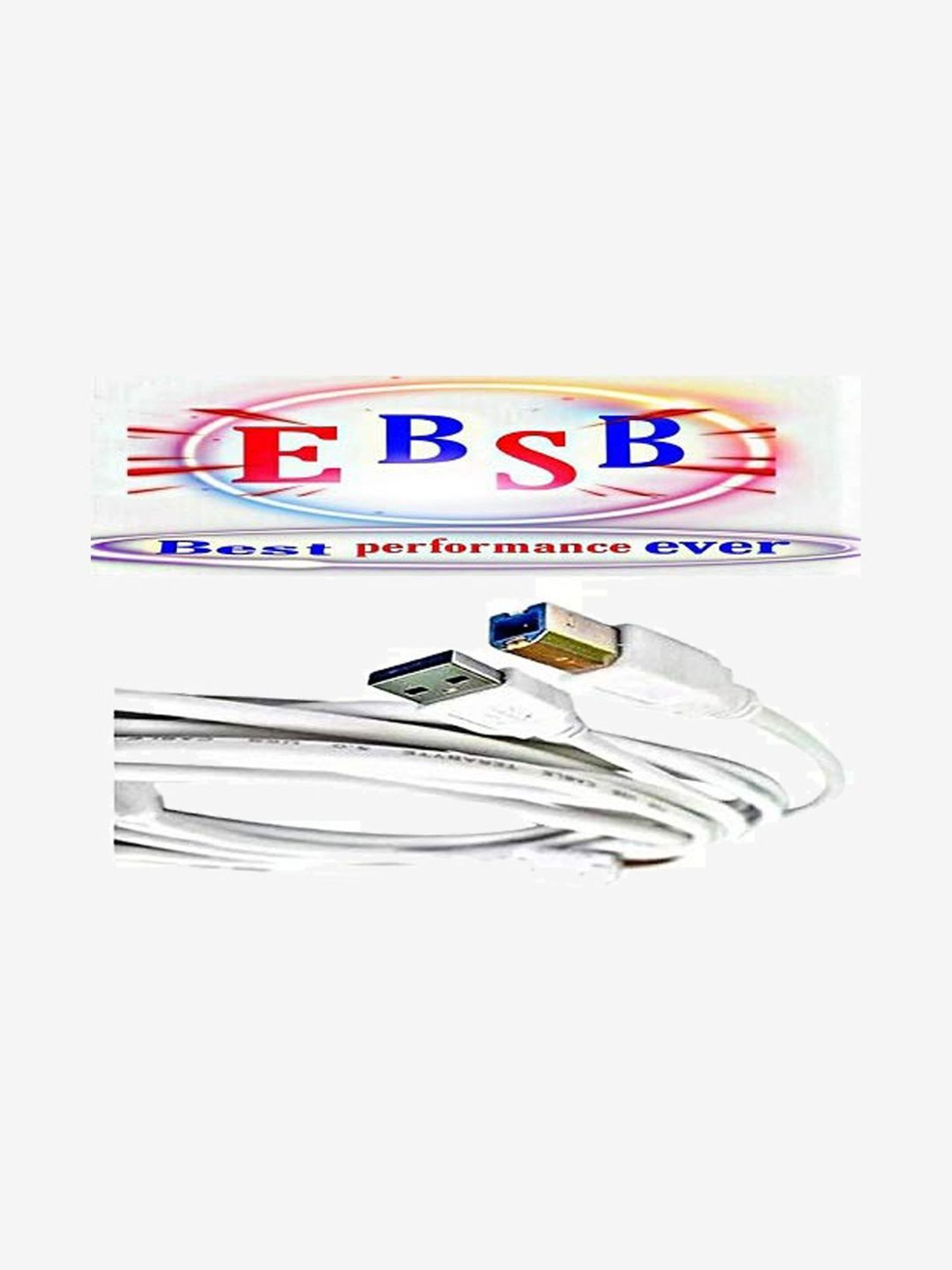 Ebsb High Speed Usb Micro Printer Cable 2.0 A To B Type 1.5 Meter (White)