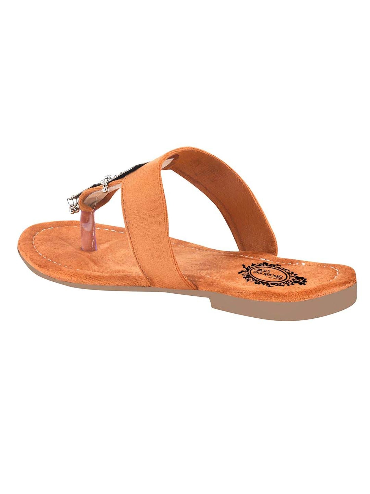 Shoetopia Kids Orange T-Strap Sandals