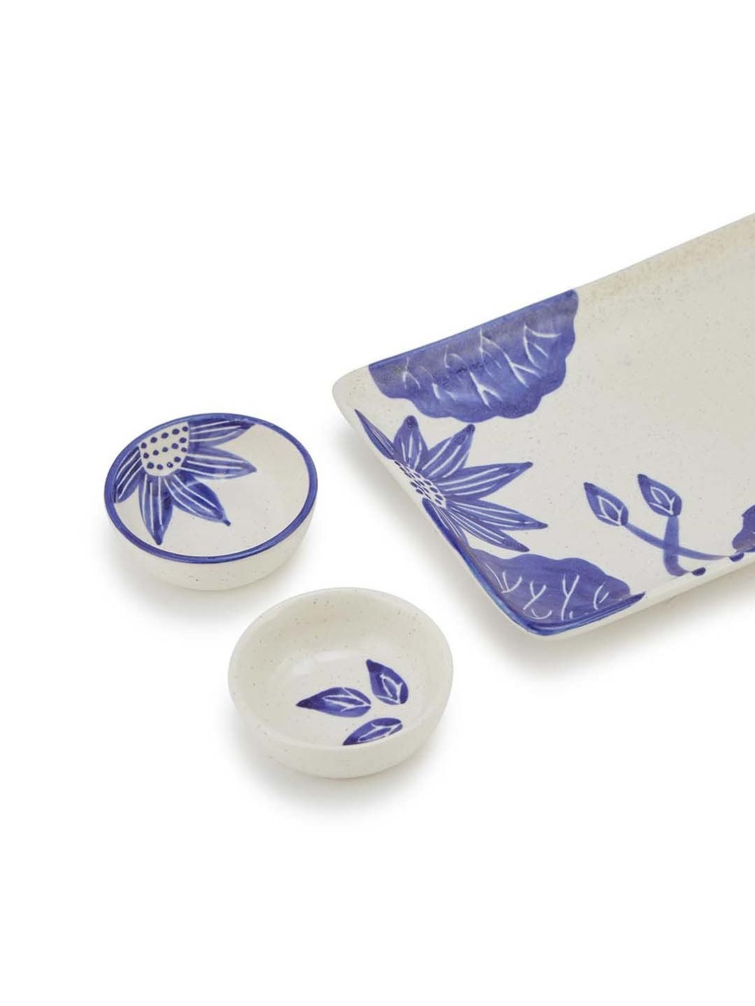 Fabindia Chitra Red Ceramic Large Oval Platter