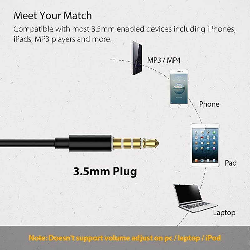 E171 Sports Earbuds Wired with Microphone, Sweatproof Wrap Around Earphones with Over Ear Hook, in Ear Running Headphones for Workout Exercise Gym Compatible with iPhone, Cell Phones