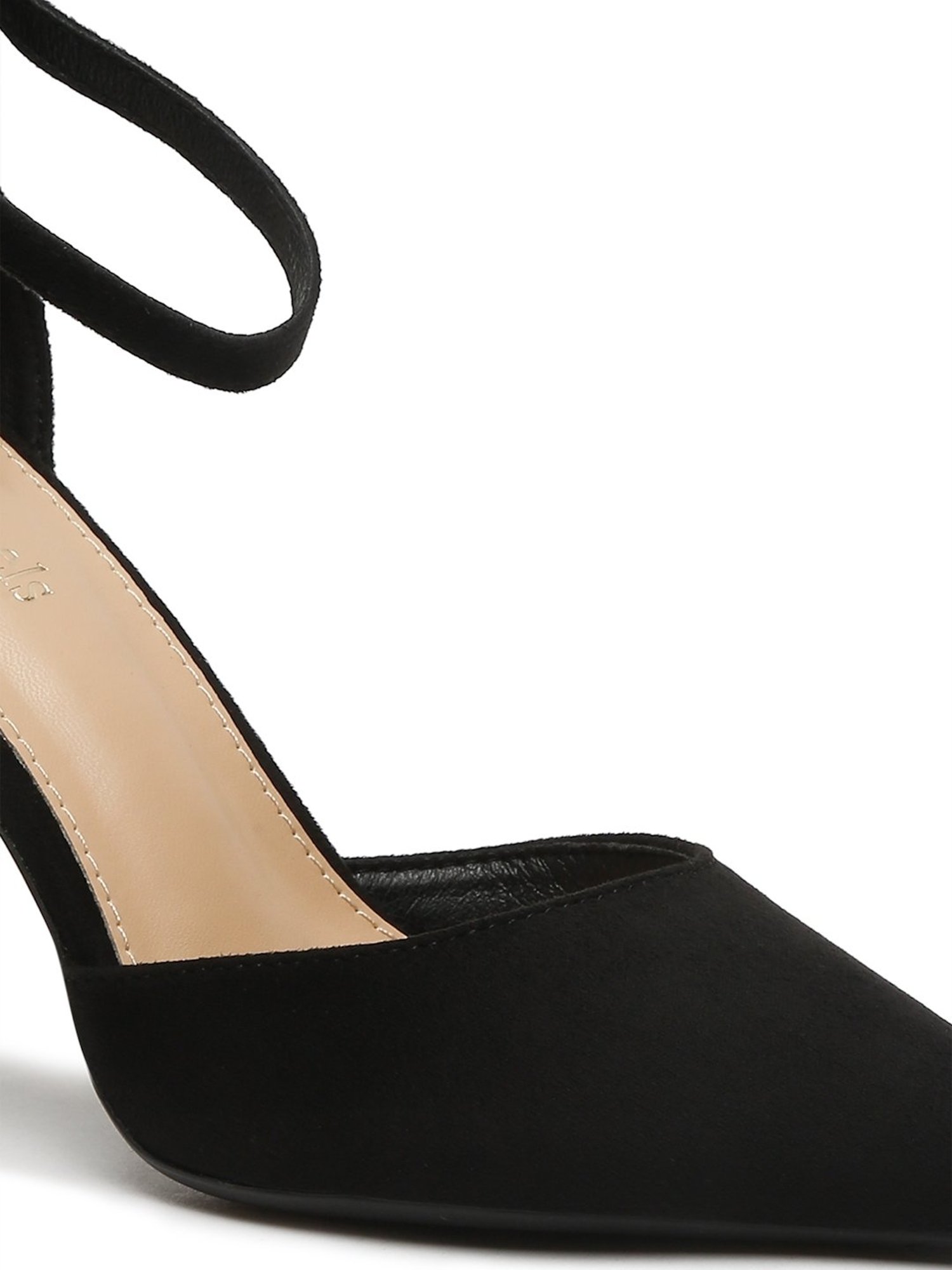 Flat N Heels Women's Black Ankle Strap Sandals