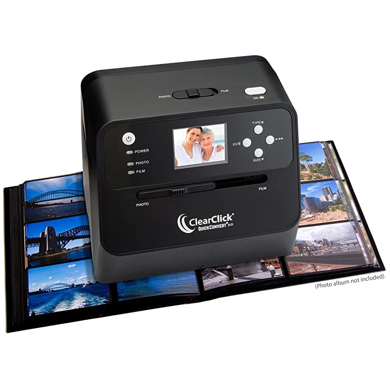 14 MP QuickConvert 2.0 Photo, Slide, and Negative Scanner - Scan 4x6 Photos & 35mm, 110, 126 Film