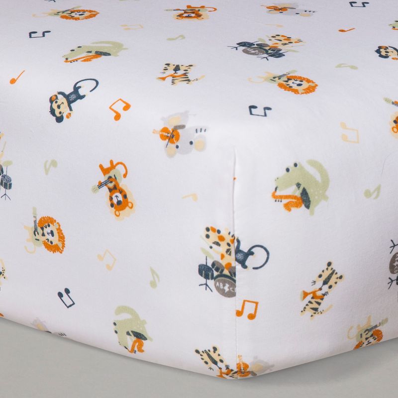 Trend Lab 6 Piece Crib Bedding Set - Safari Rock Band