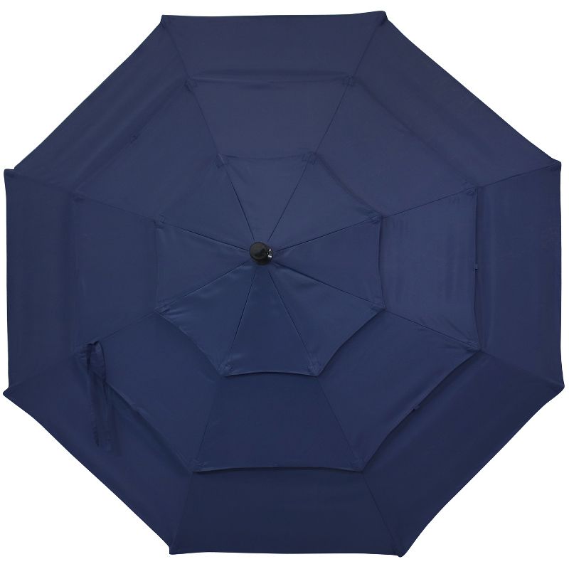 9' x 5' Rectangular Double Top Patio Outdoor Market Umbrella Emerald Green - Crestlive Products