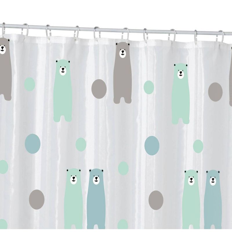 Happy Bears Shower Curtain Teal/Gray - Moda at Home