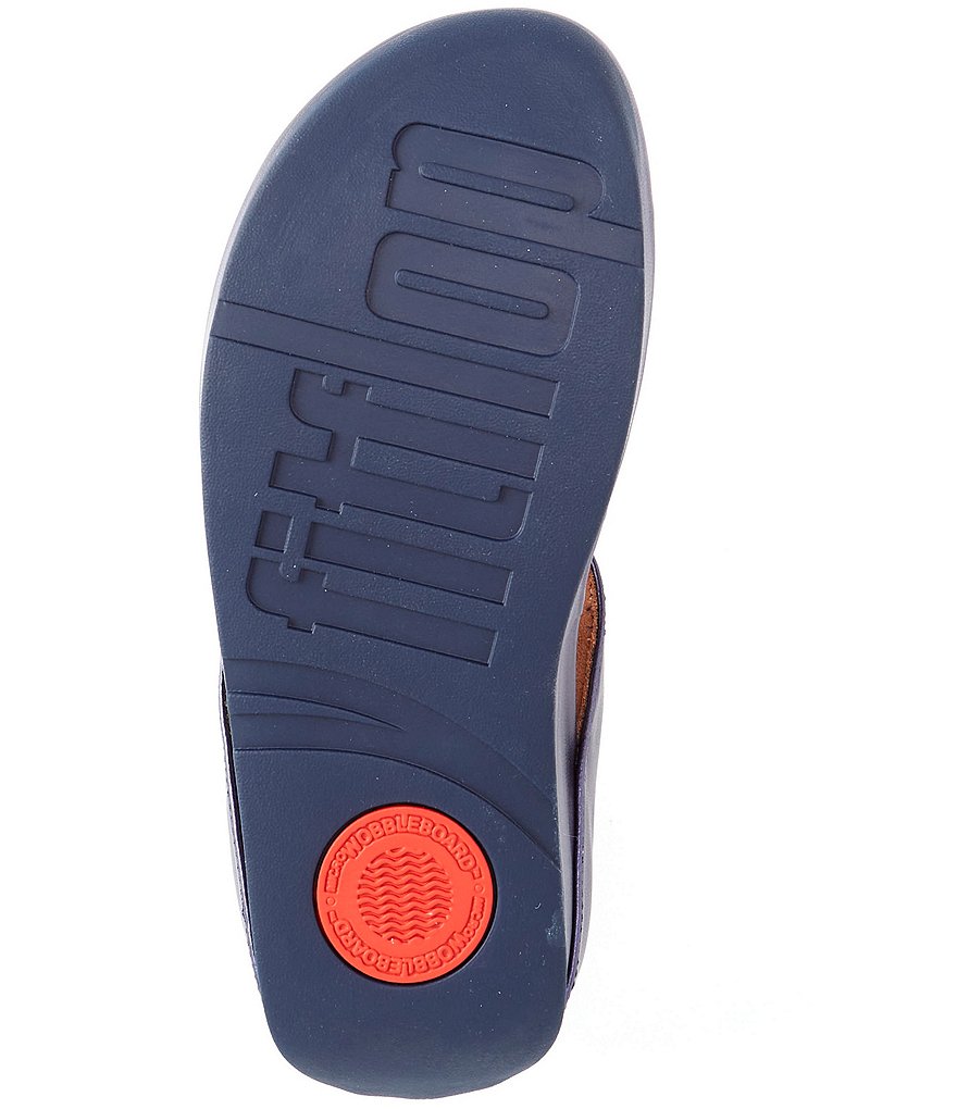 FitFlop Rumba Beaded Fringe Detail Toe-Post Wedge Sandals