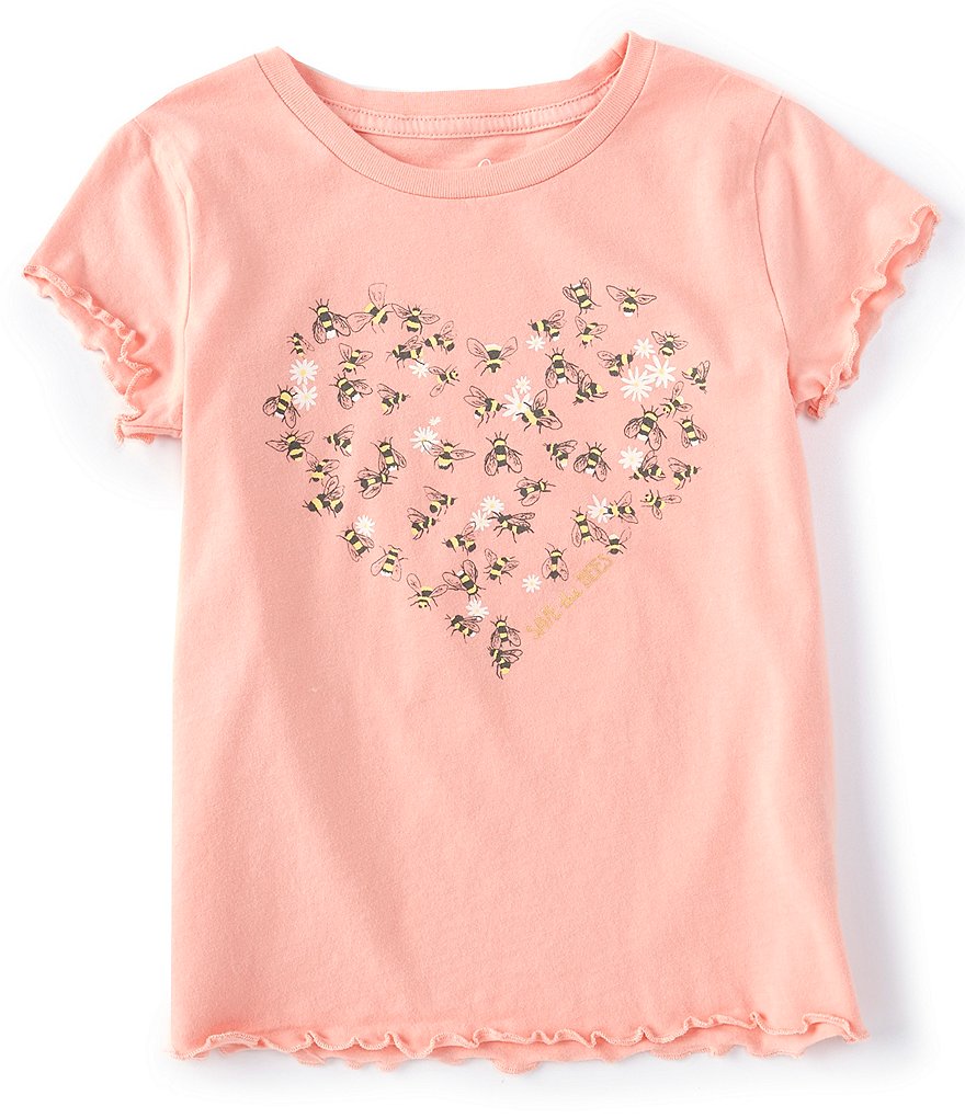 Peek Little/Big Girls 2T-12 Short-Sleeve Maryetta Bee Heart Graphic Tee