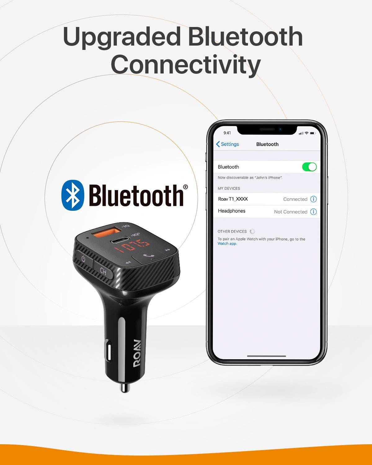 Anker Bluetooth Car Adapter and Car Charger, Power IQ 3.0 Type C PD, Bluetooth FM Transmitter for Car, Wireless Calling with Bluetooth 5.0, Noise Cancellation -T2