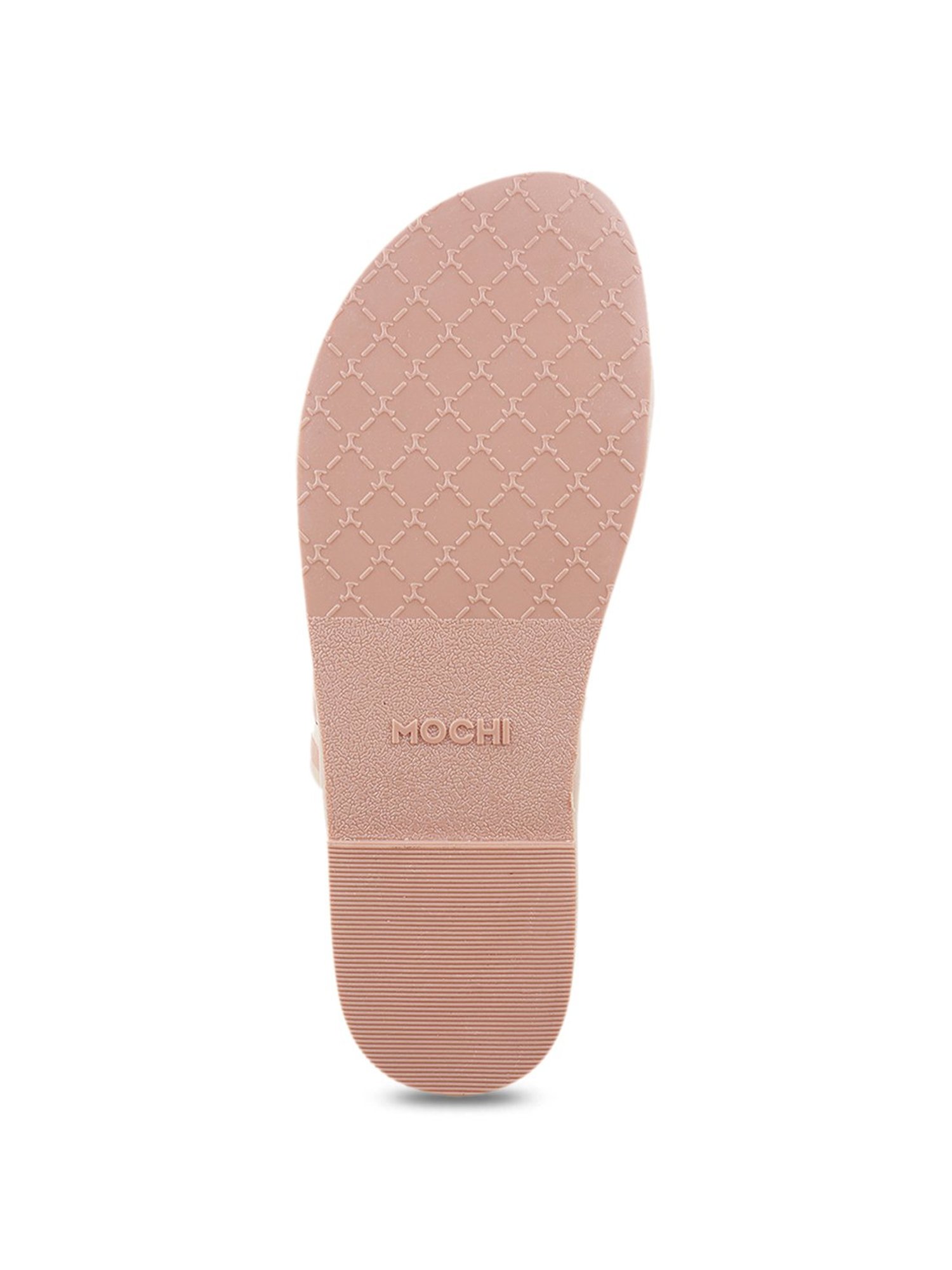Mochi Women's Beige & Pink Casual Sandals