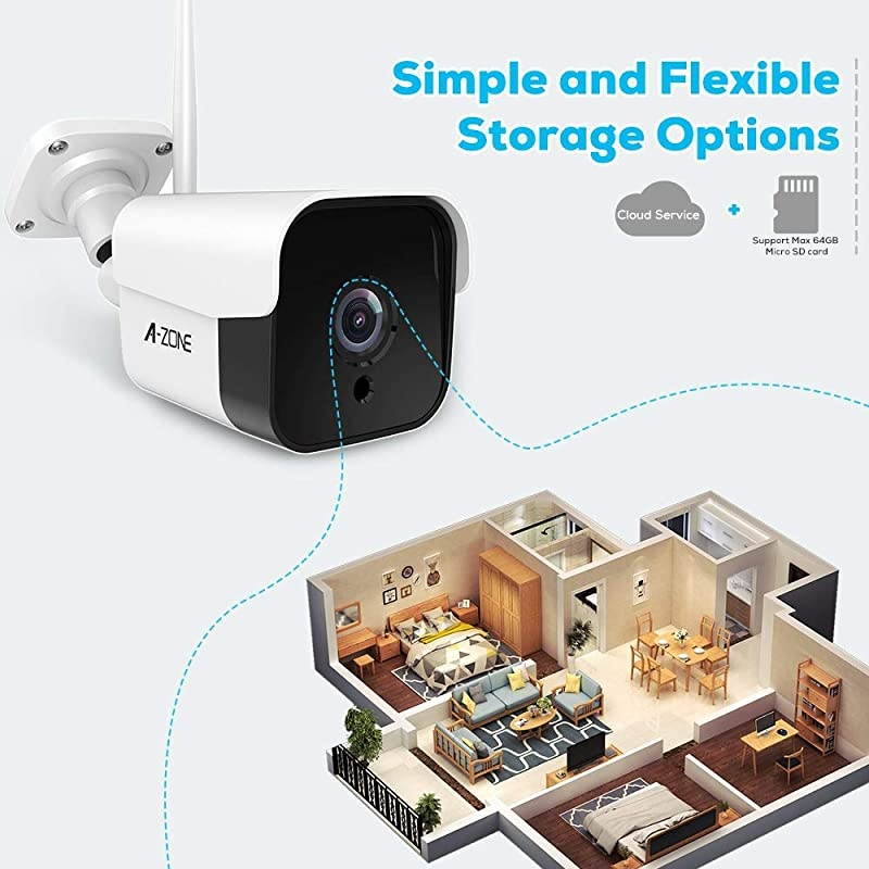 Outdoor Security Camera 3MP Bullet Door Camera IP66 Colorful Night Vision Home Surveillance System Work with Alexa TwoWay Audio Motion Detector AlarmRecording Set of 2