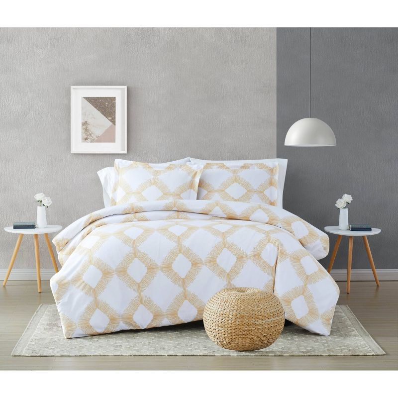 Twin XL 2pc Merill Quilt Set White/Gold - Brooklyn Loom