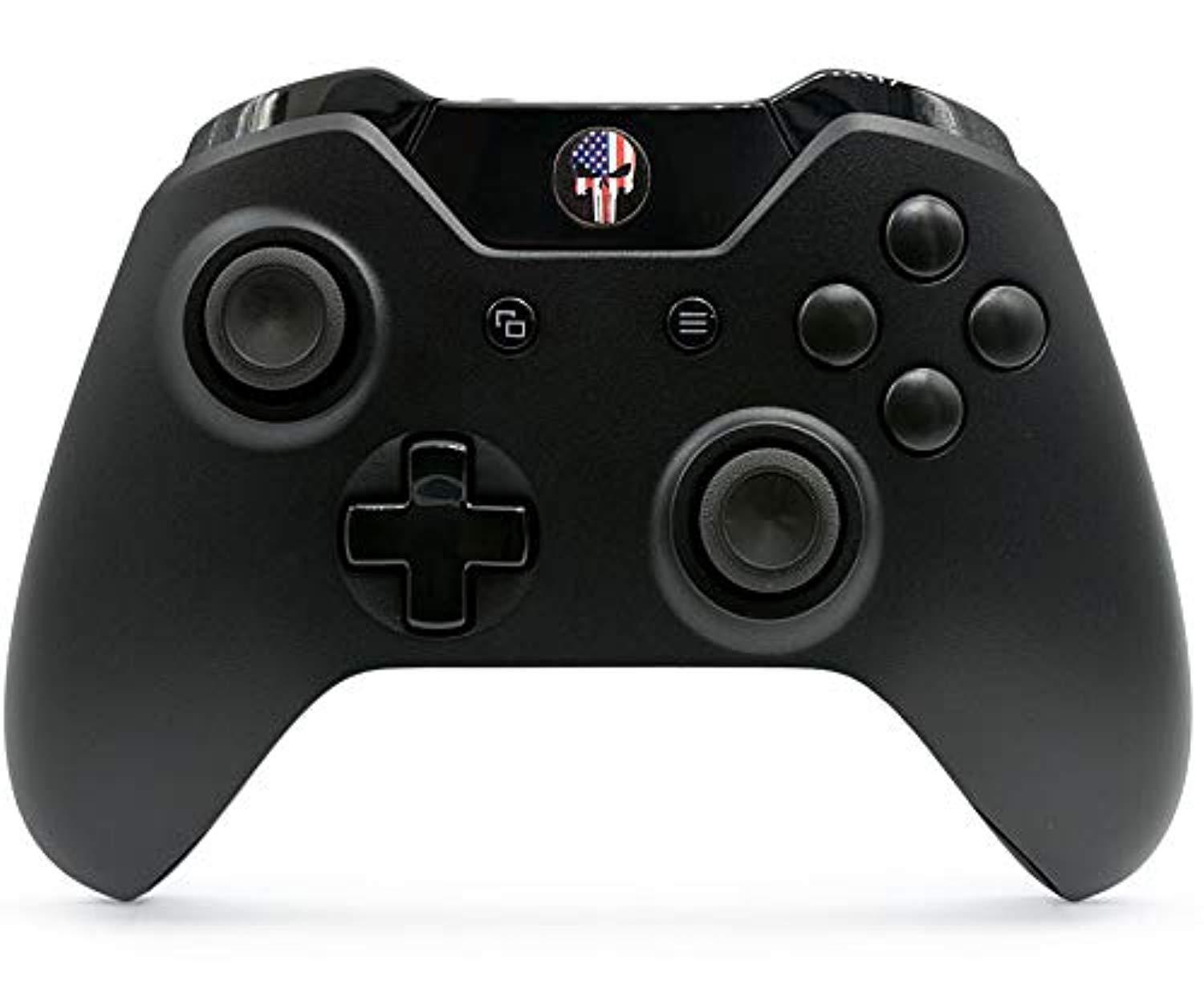 "American Skull" Xbox One Rapid Fire Modded Controller for COD BO3, MW Remastered, Ghosts, Destiny, GOW, Battlefield: Quick Scope, Drop Shot, Auto Run, Sniped Breath, Mimic, More (3.5 mm jack)