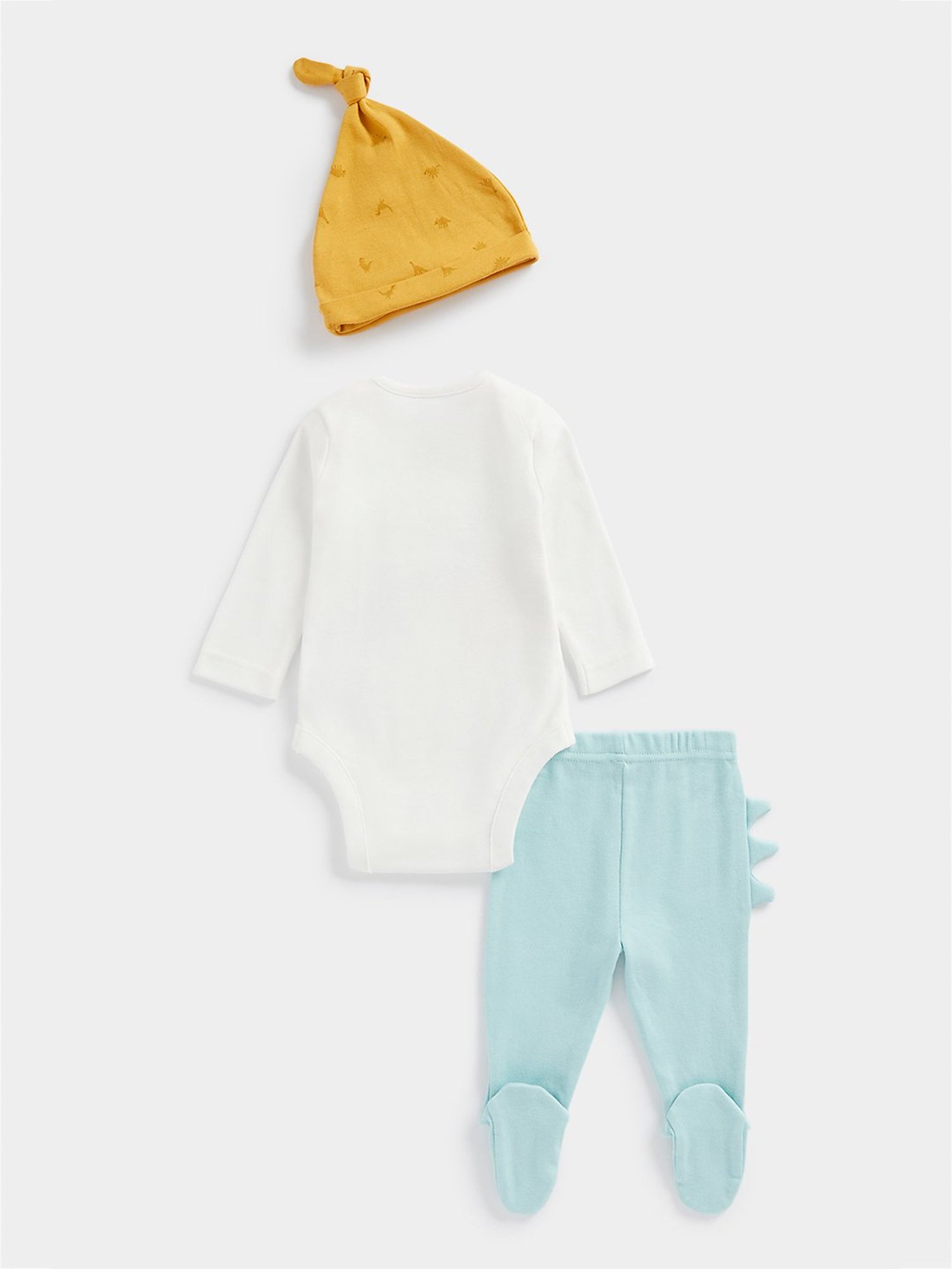 Mothercare Kids Multicolor Printed Full Sleeves Bodysuit, Leggings with Cap