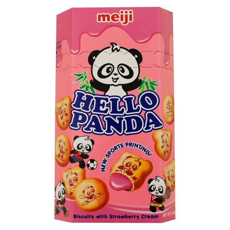 Meiji Hello Panda Strawberry Cream Biscuits - 2oz