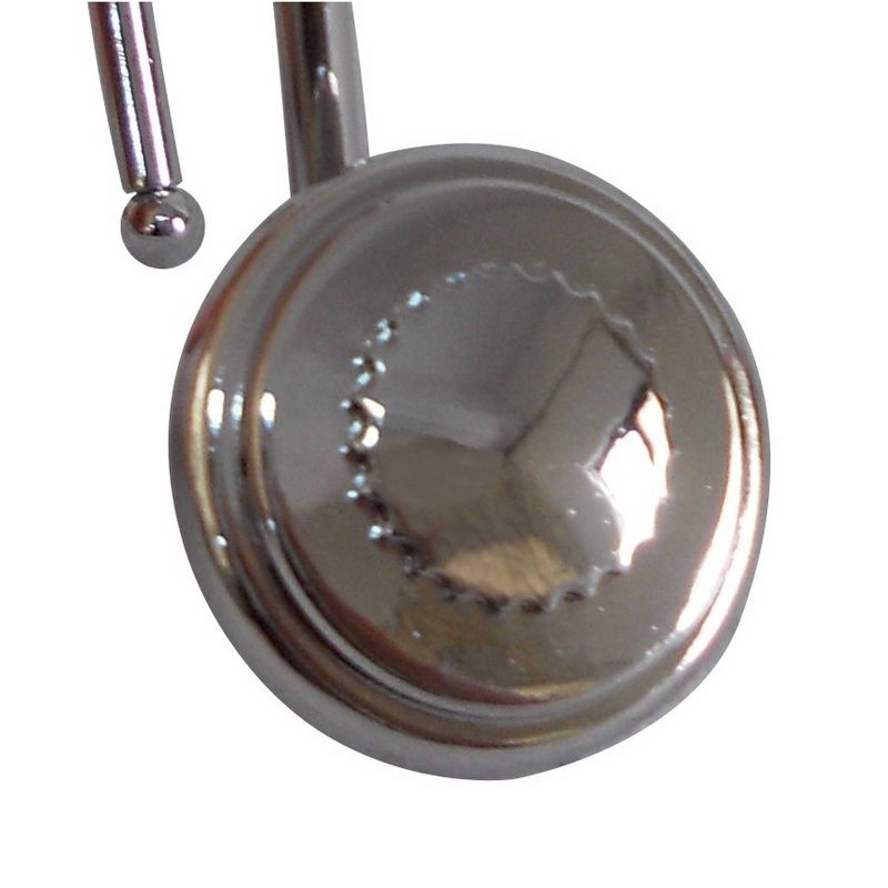 12pc Bottle Cap Shower Hooks Light Silver Elegant Home Fashion