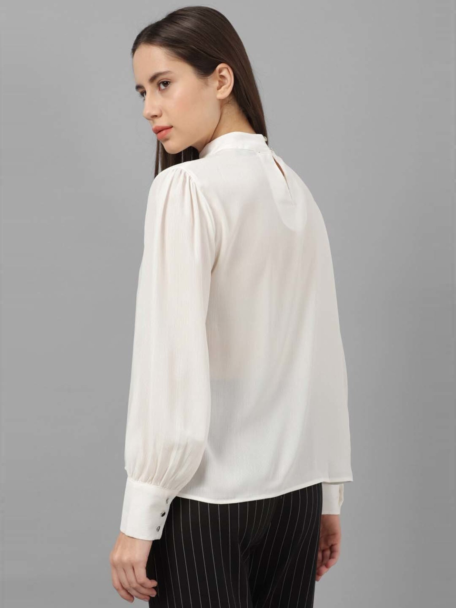 Allen Solly White Regular Fit Top