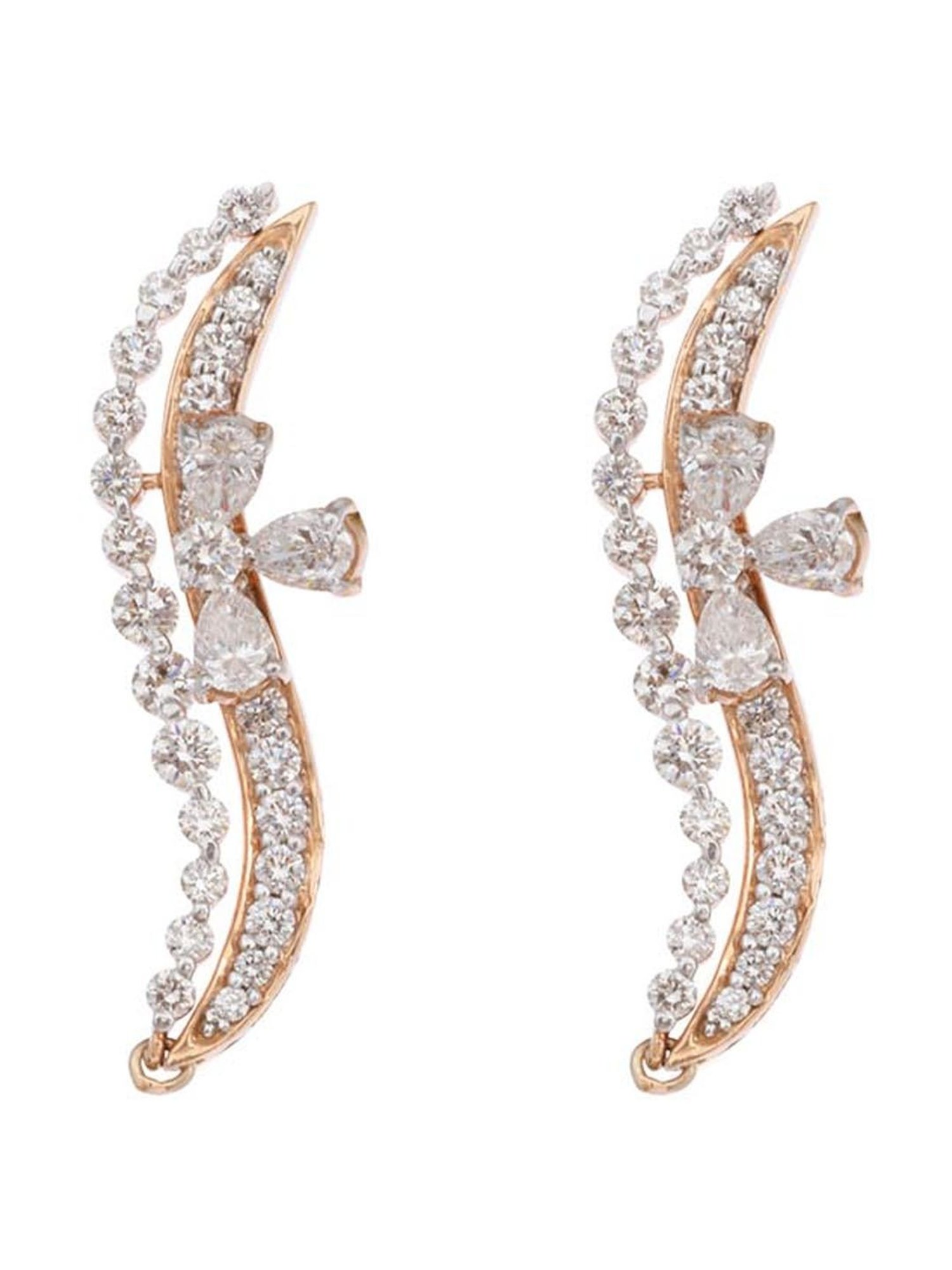 CKC 18k Gold & Diamond Earrings for Women