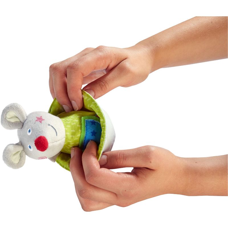 HABA Maggie The Mouse Reversible Soft Plush Clutching Toy