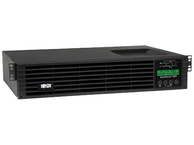 PR1000LCDRT2U Smart App Sinewave UPS System, 1000VA/900W, 8 Outlets, AVR, 2U Rack/Tower Black