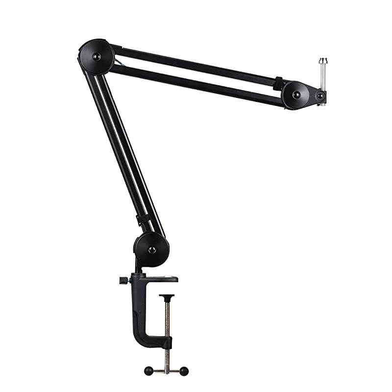 Microphone Boom Arm Stand Heavy Duty Adjustable Suspension Scissor amp Spring Builtin Mic Stand For Blue Yeti Snowball Microphone amp Blue Yeti Nano