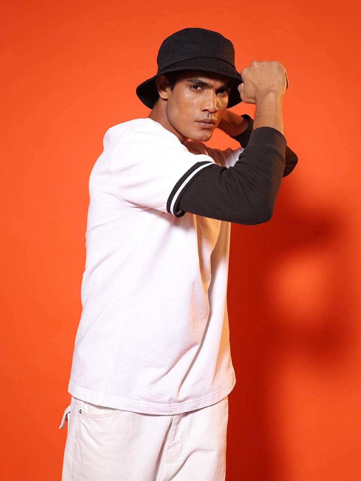 SUBTRACT White Regular Fit Cotton Oversized Crew T-Shirt