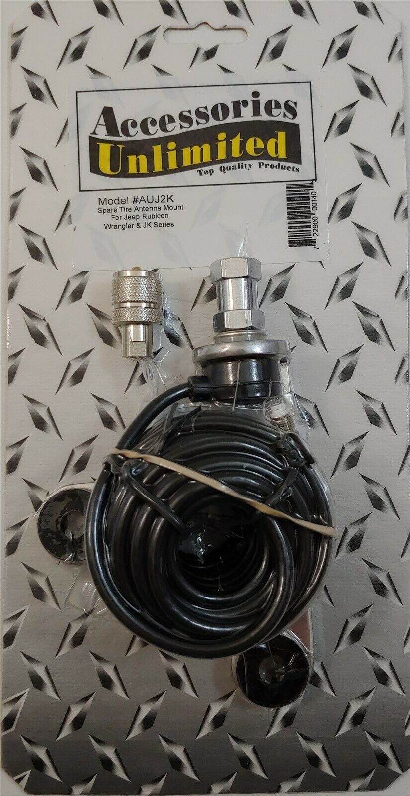 Accessories Unlimited AUJ2K Jeep HD Spare Tire CB Antenna Mount with 18 ft Coax