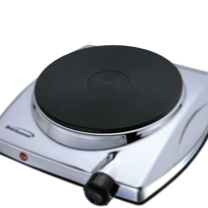 Brentwood Electric 1000W Single Hotplate in Chrome Finish