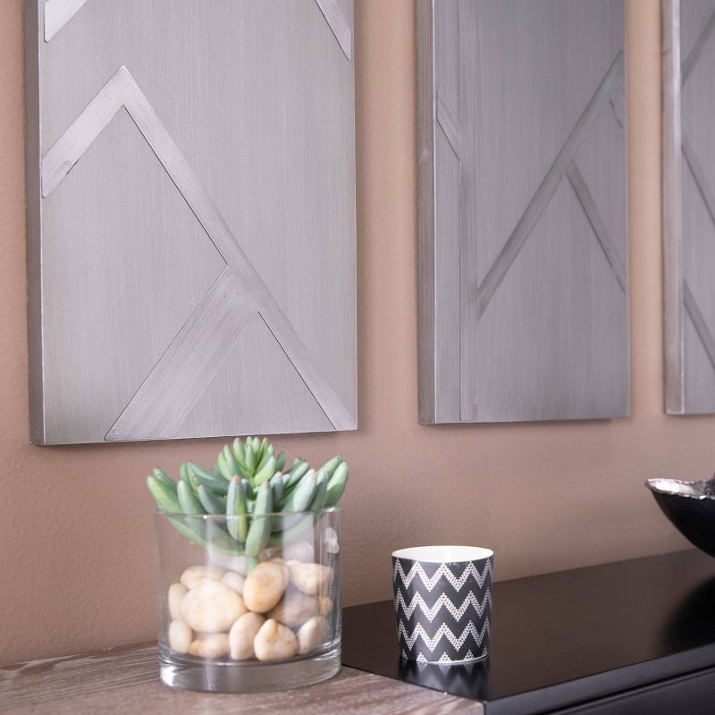 Set of 3 Thameda Decorative Wall Panels Silver - Southern Enterprises