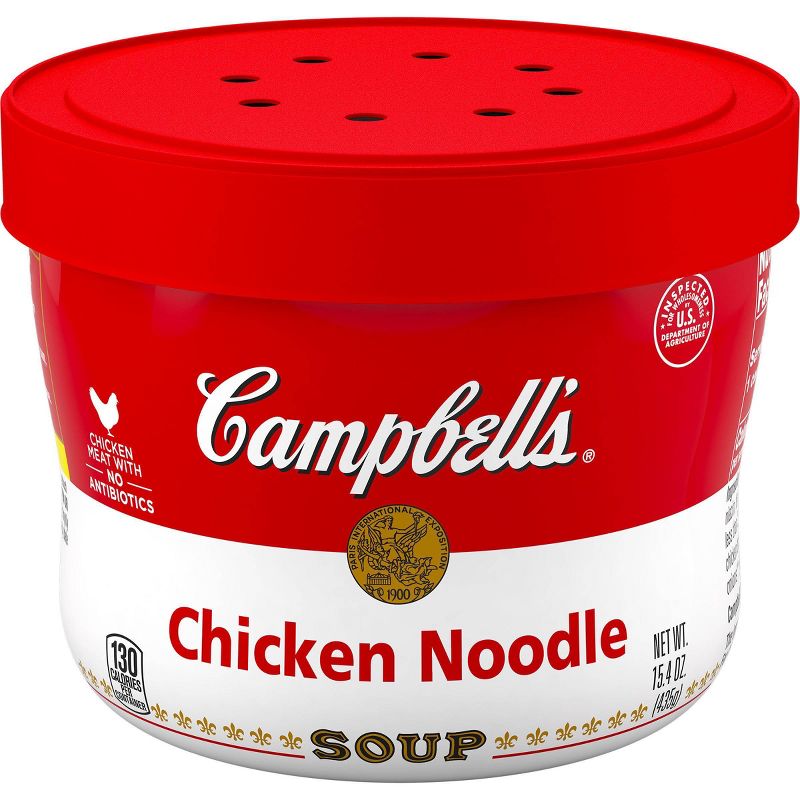Campbell's Chicken Noodle Soup Microwaveable Bowl 15.4oz