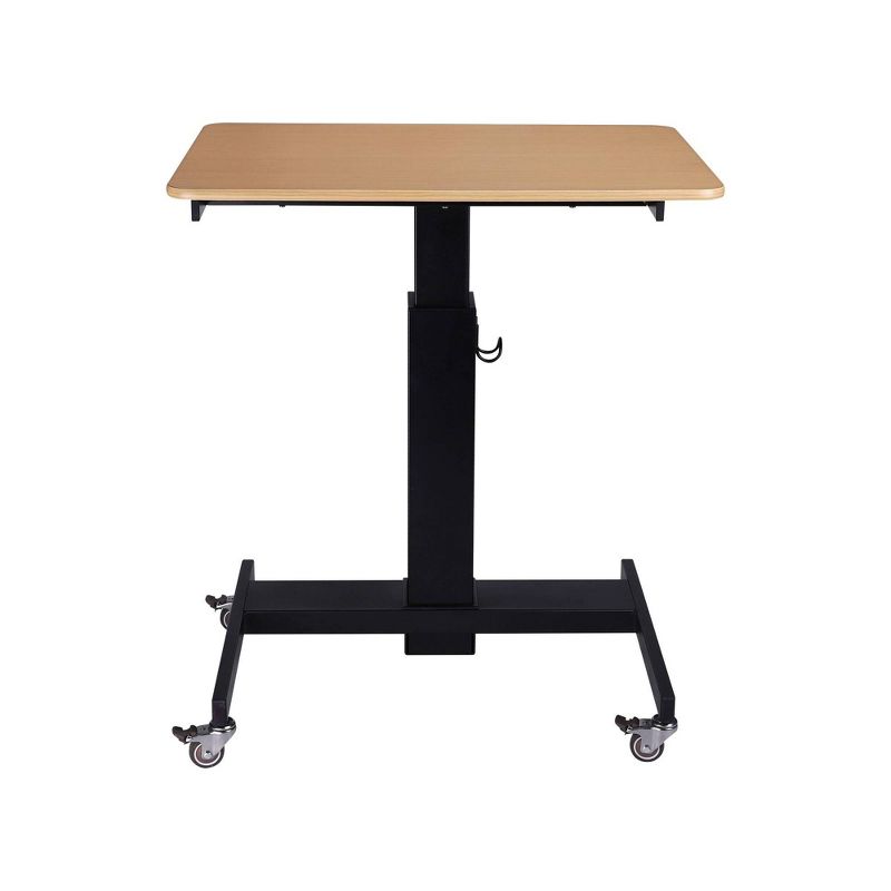 28" Height Adjustable Mobile School Standing Desk Natural - Rocelco