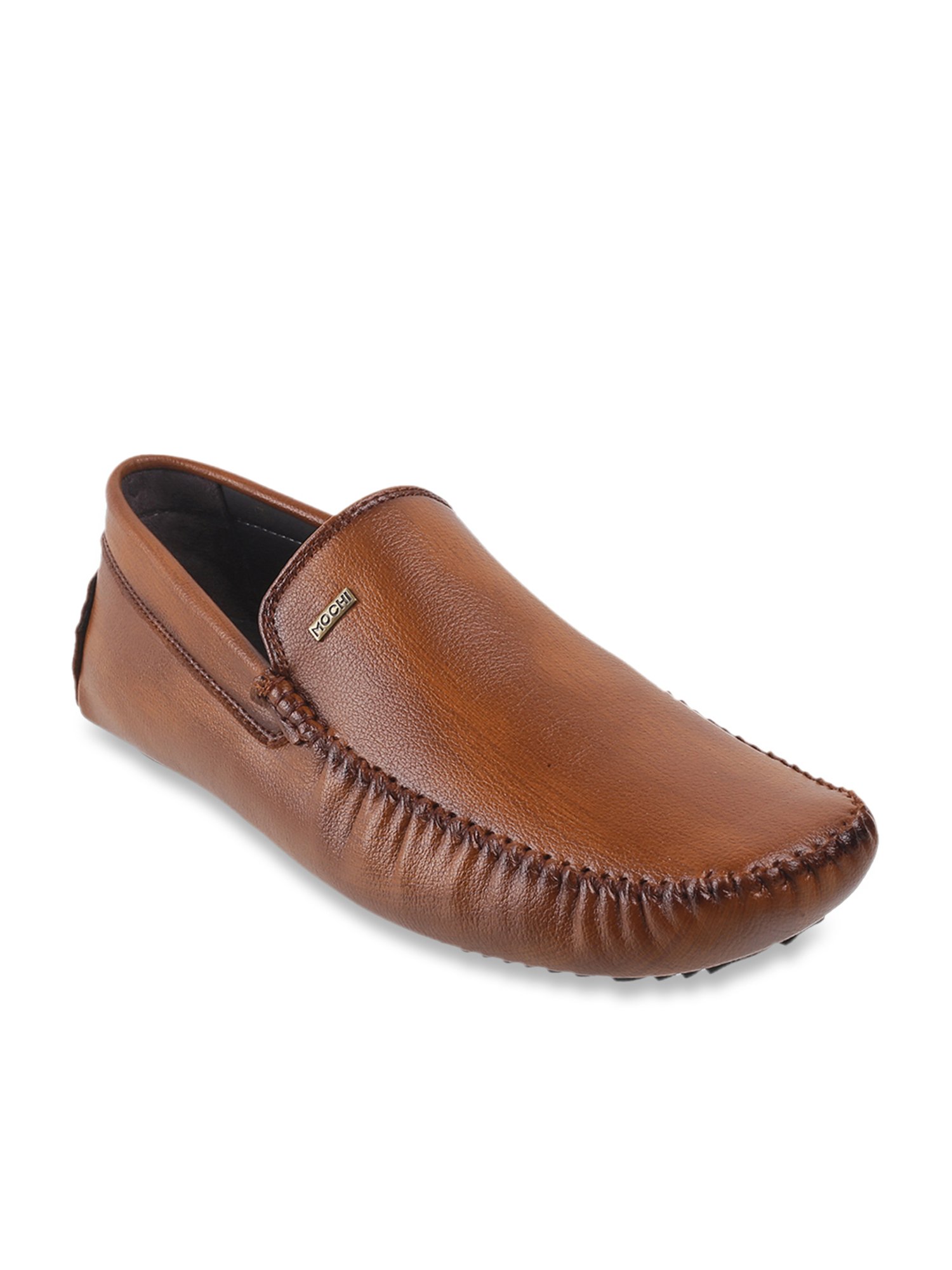 Mochi Men's Tan Casual Loafers