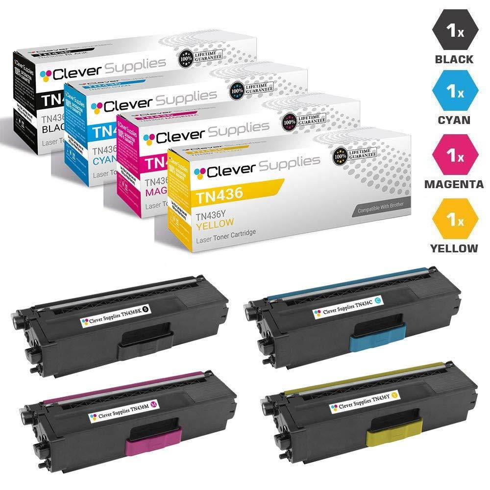 CS Compatible Brother TN436 TN-436 TN436BK TN436C TN436M TN436Y for HL-L8360CDW / L9310CDW MFC-L8900CDW / L9570CDW Toner Cartridges 4 Color Set