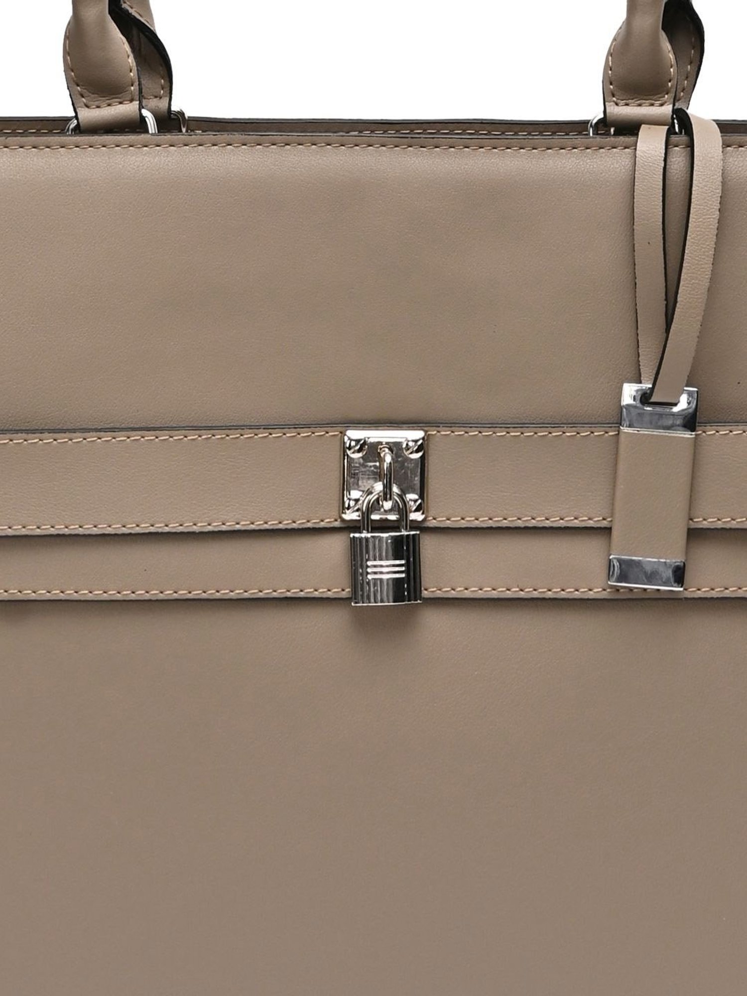 Horra Grey Solid Laptop Handbag