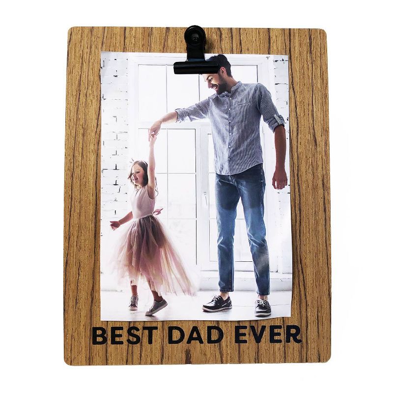 Paper Riot Co. 4" x 6" Father's Day Best Dad Ever Clip Single Image Frame