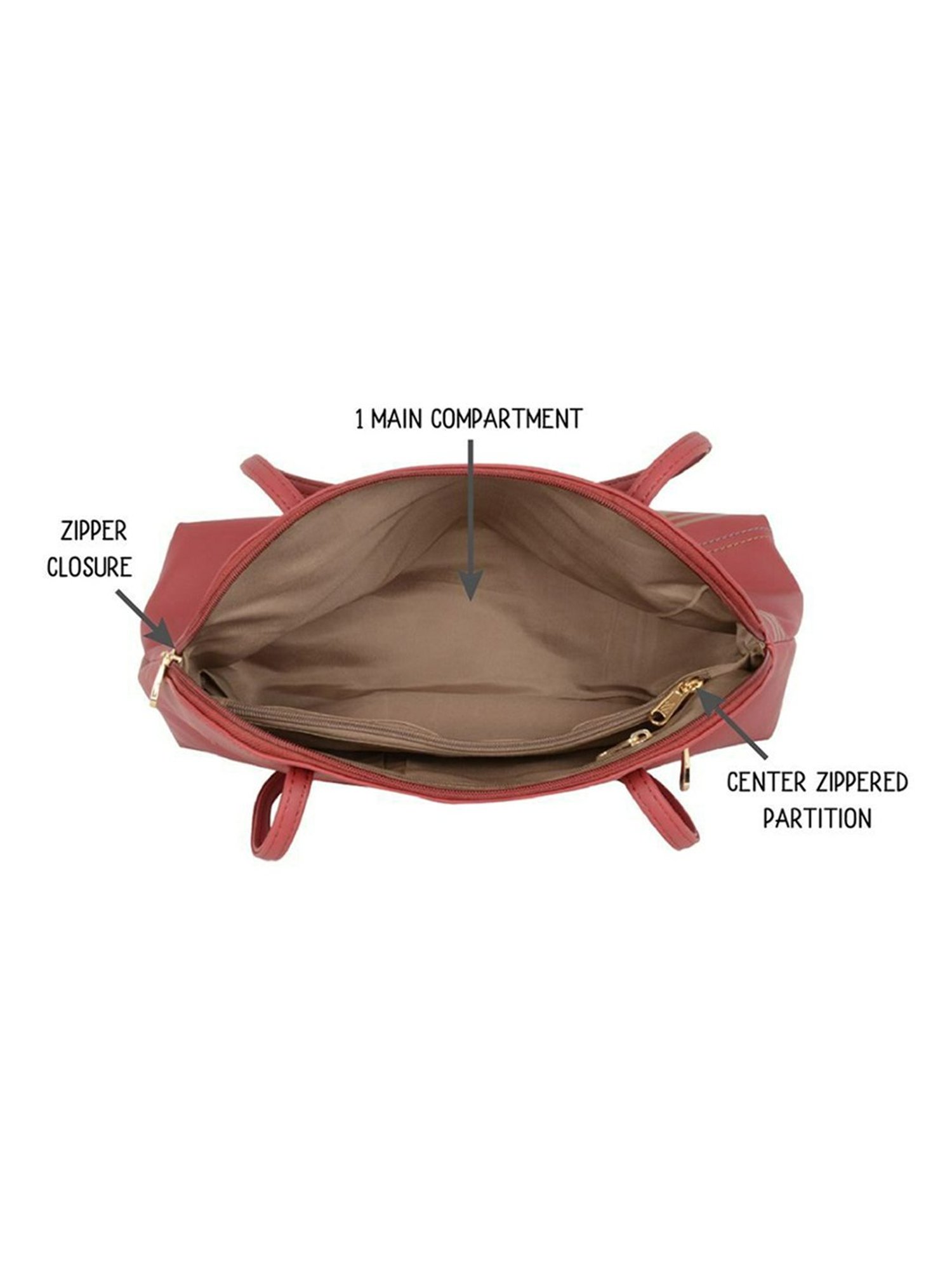 Baggit Red Solid Shoulder Bag