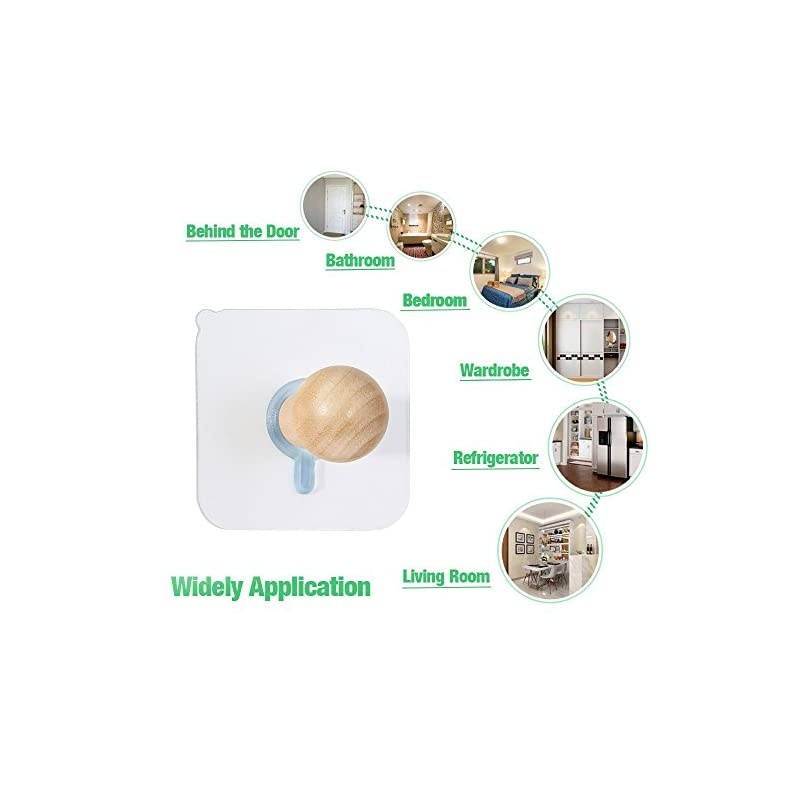 Hooks Hat Hooks for Wall Hat Rack No Drilling Decorative Modern Wooden Coat Hanging Hook for Door Wardrobe Closet-8 Packs