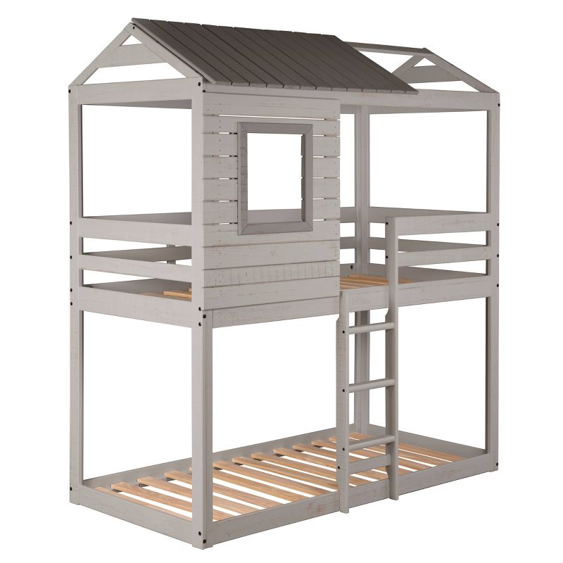 Deer Blind Bunk Rustic Light Gray - Donco Kids