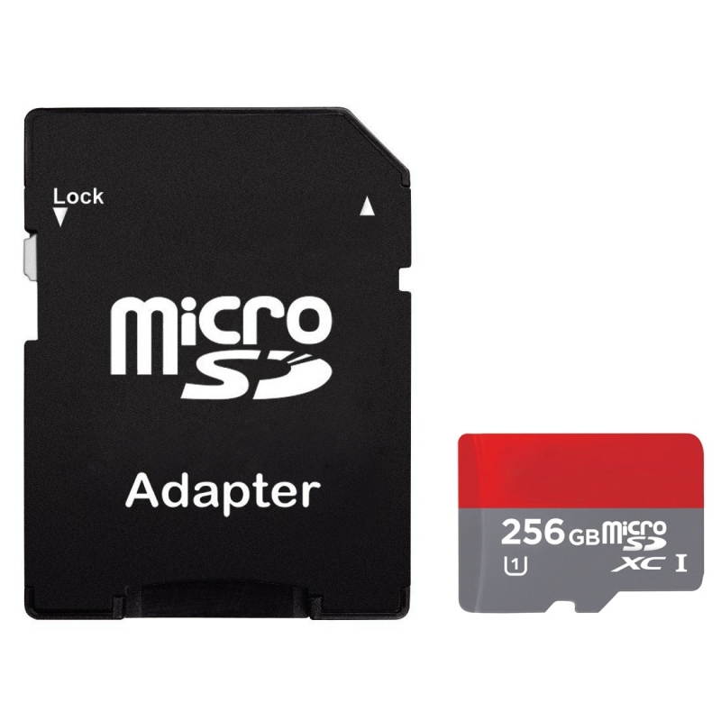 256GB High Speed Class 10 TF/Micro SDHC UHS-1(U1) Memory Card, Write: 12mb/s, Read: 20mb/s (100% Real Capacity)