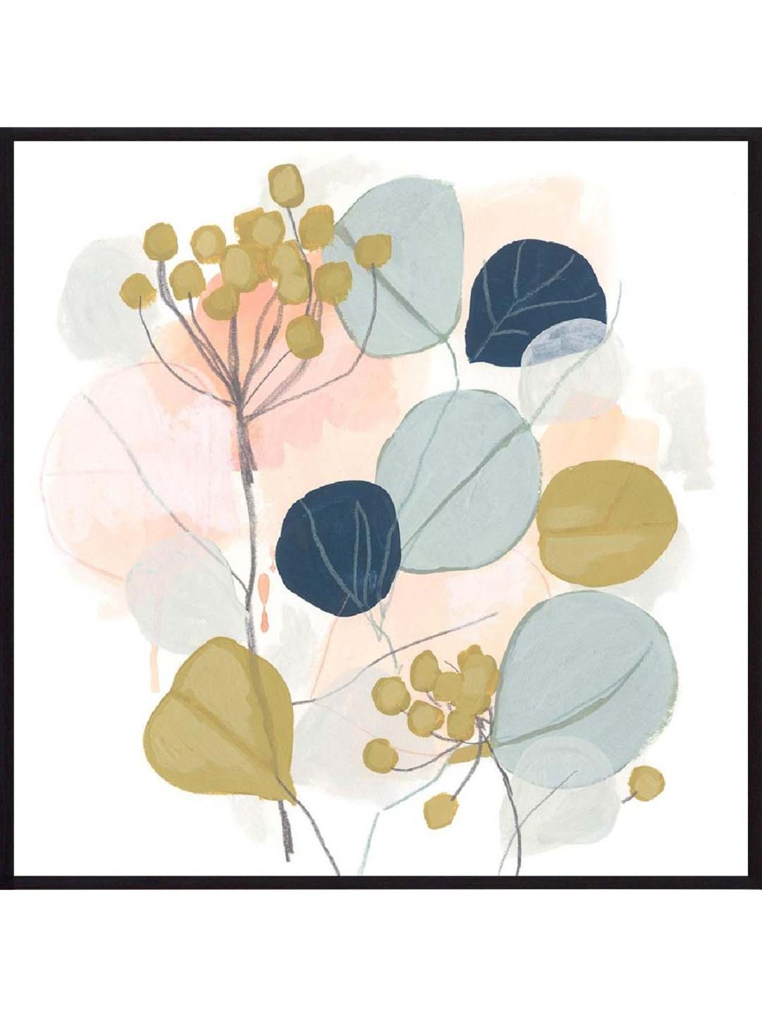 ARTE'VENUE Floral Mazurka Multicolor Canvas Wall Arts - Set of 4 (11 X 11 inch Each)