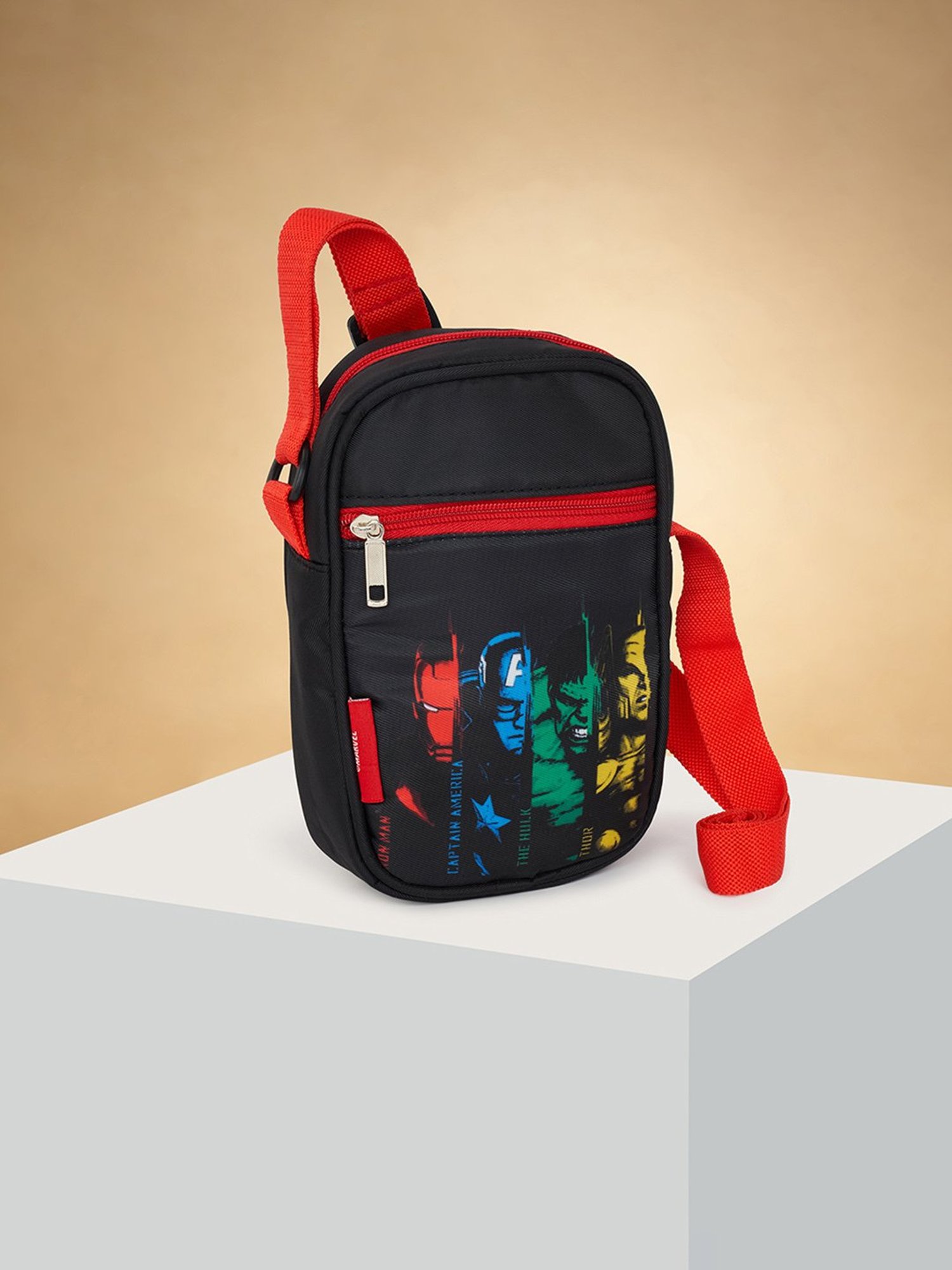 Pantaloons Junior Black Cartoons Medium Cross Body Bag