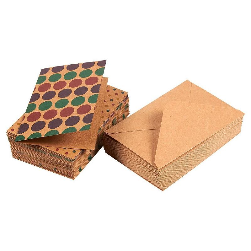 Best Paper Greetings 36 Pack Brown Kraft Polka Dot All Occasions Blank Greeting Cards Bulk Sets with Envelopes 4x6 in