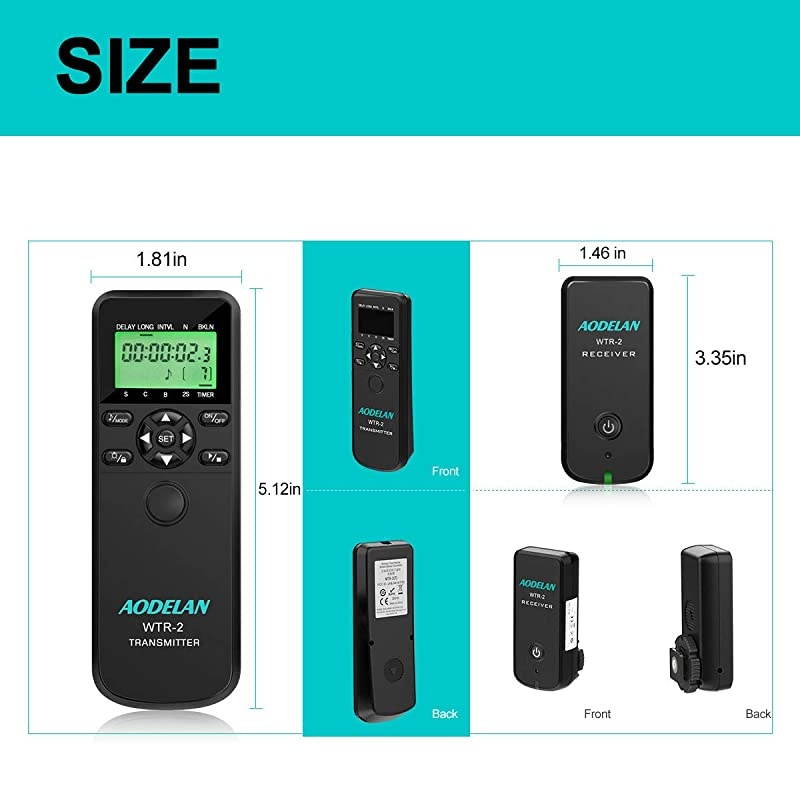 Camera Wireless Timer Remote Shutter Release,  Intervalometer HDR Remote Control for Sony A7RIII, A7III, A9, A7RII, A7R, RX100 VI, A6000, A77, A99, A6000, A6300; Replace RM-SPR1 and RM-L1AM